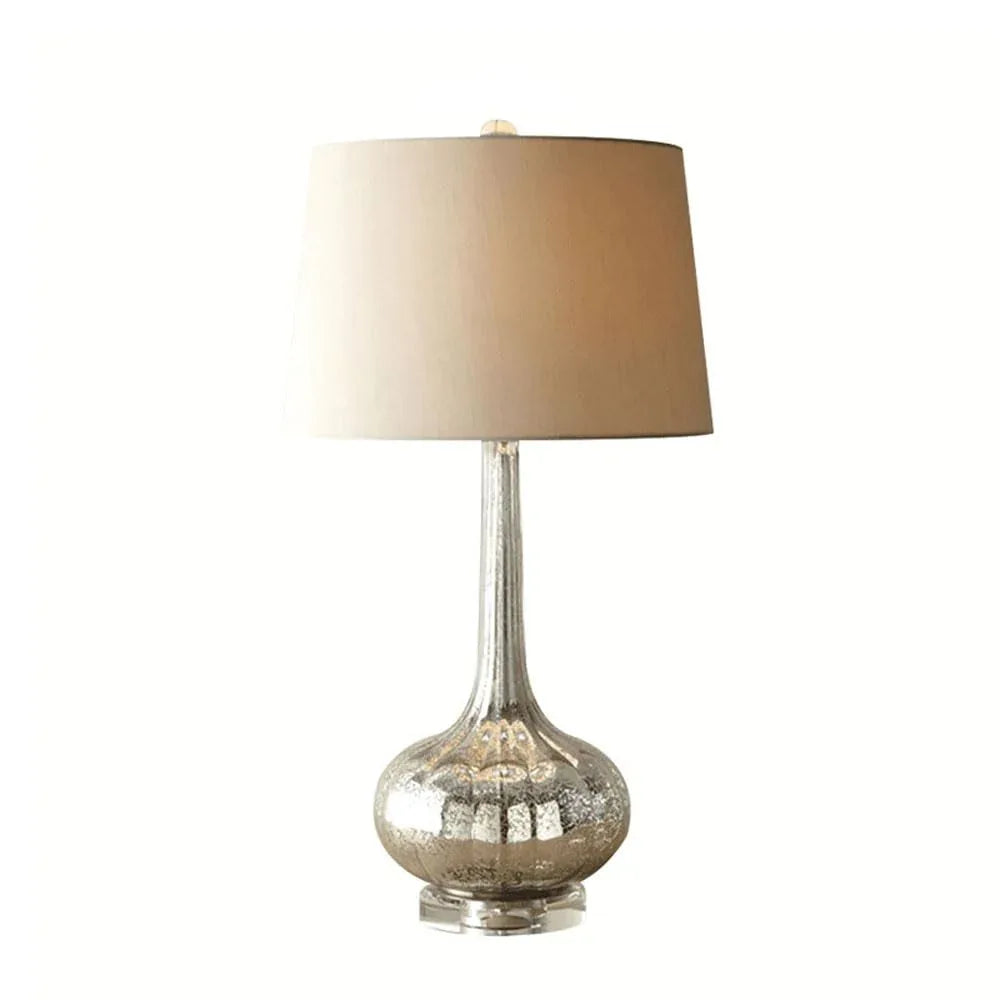 Audara-American Simple Bedroom Bedside Desk Light Creative Luxury Living Room Study Sofa Desk Lamp Office Club Apartment Table Lamp Coffee Shop Dining Room Mall Front Desk Lighting Fixture Silver