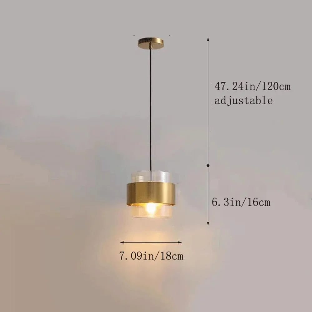 Audara-7-inch Minimalist Glass Pendant Lights Easily Complement Various Decor Styles and Can Be Installed in Bedrooms, Living Rooms, Dining Rooms, Kitchen Islands, Cafes, Offices, and More.