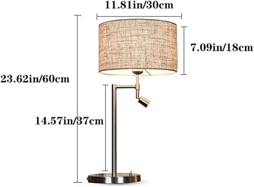 Audara-American Creative Bedroom Bedside Living Room Desk Light Fashion Warm Cloth Metal Desk Lamp Warehouse Study Office Table Lamp Coffee Shop Restaurant Decoration Lighting Fixture