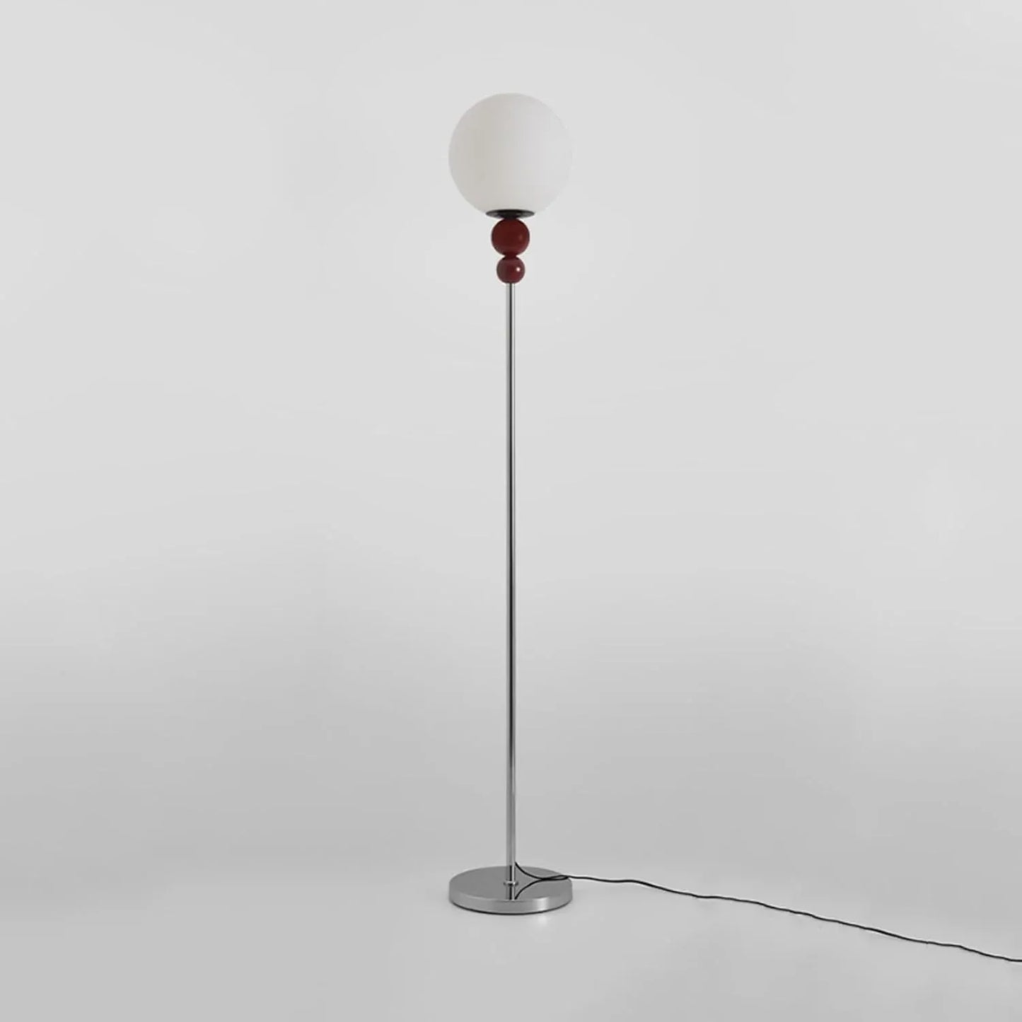 Audara-Scandinavian Minimalist Bedroom Bedside Floor Lamp E26 3 Tone Lighting H63” Living Room Next to Sofa Torchiere White Sphere Acrylic Standing Lamp Villa Club Cafe Lighting Fixture