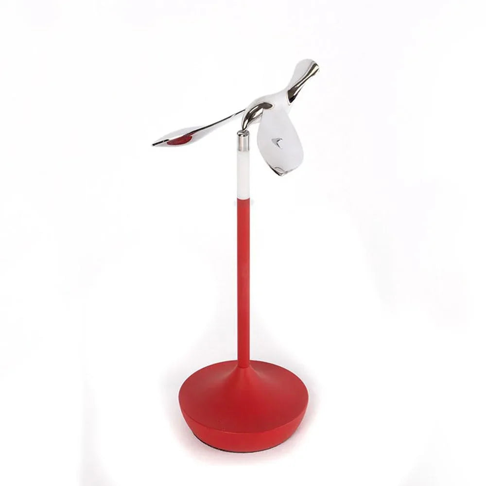 Audara-Creative Bedroom Bedside Small Desk Light High-end LED Acrylic Desk Lamp Dormitory Office Club Table Lamp Living Room Model House Showroom Apartment Lighting Fixture Red