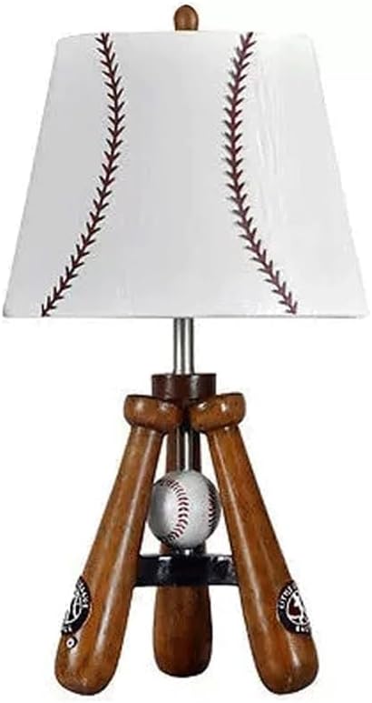 Audara-Cosy Vintage Bedroom Study Desk Light American Creative Baseball White Fabric Desk Lamp Restaurant Living Room Sample Room Table Lamp Cafe Villa B&B Lighting Fixture