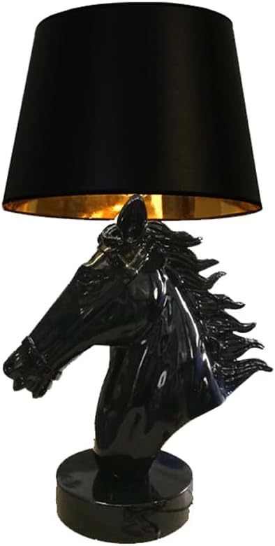 Audara-Scandinavian Creative Stallion Restaurant Cafe Desk Light Fashion Individuality Resin Fabric Desk Lamp Office Hotel Front Desk Table Lamp B&B Villa Club Lighting Fixture