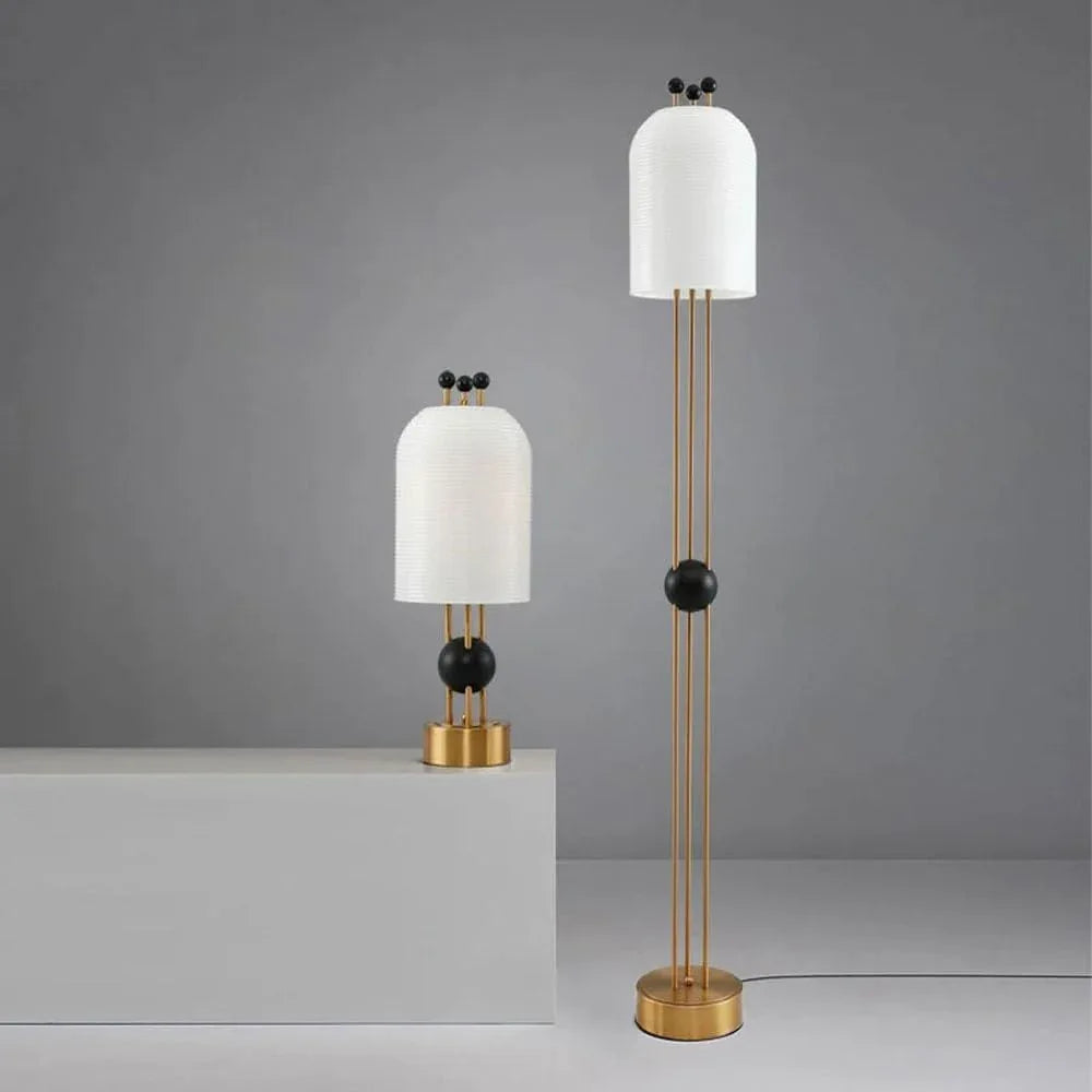 Audara-Scandinavian Postmodern Study Office Desk Light Creative Designer Living Room Hotel Front Desk Desk Lamp White Stripe Glass Lighting Fixture Up Front Cafe Farmhouse Villa Table Lamp