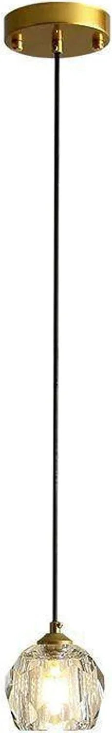 Audara-Crystal Pendant Light, 4-inch, European Modern Minimalist Style, Suitable for Installation in Various Spaces Such As Bedrooms, Hotels, Restaurant Entryways, Cafes, and Kitchen Islands.
