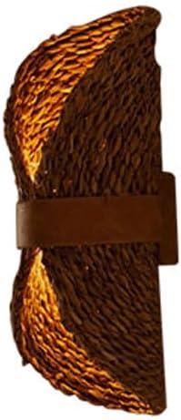 Audara-AULIGE Japanese Vintage Rattan Wall Lamp Living Room Bedroom B&B Wall Lights Handmade Rattan Background Wall Sconces Aisle Corridor Single Head Mounted Lighting Fixture