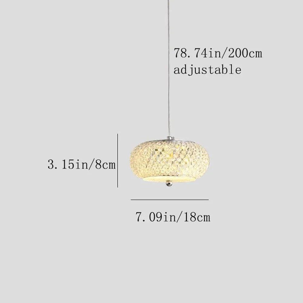 Audara-Crystal Pendant Light in A Bohemian Style, Minimalist Design, Multi-Style Lighting Fixture Suitable for Living Rooms, Cafes, Dining Rooms, Kitchen Islands, and Entryways.