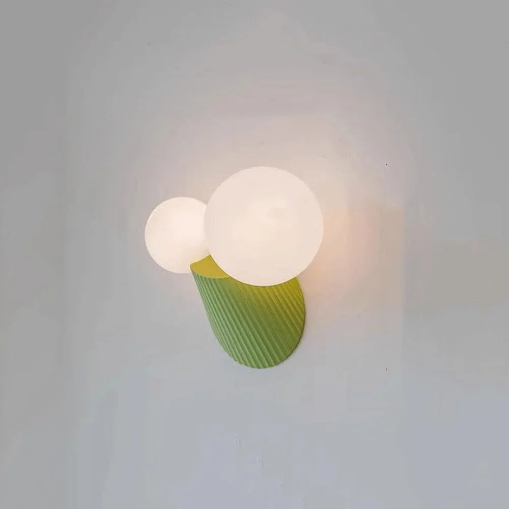 Audara-Antique Simple Wall Lamp Scandinavian Cream Wind Bedroom Wall Lights Children's Room Study Room Bedside Sconces New Creative Resin Mounted Lighting Fixture Green