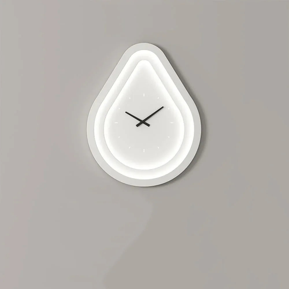 Audara-Modern Simple Clock Wall Lamp Children's Room Creative Background Wall Lights Cartoon Eye Protection Decorative Sconces Aisle Corridor Stairs Mounted Lighting Fixture White Medium