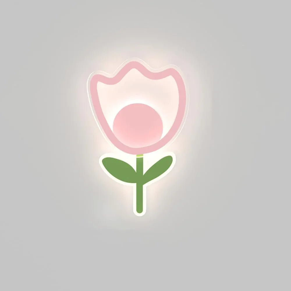 Audara-Children's Room Bed Bed Bedroom Wall Lamp Princess Room Modern Simple Wall Lights Creative Warm Flower Sconces Living Room Study Room Entrance Hall Mounted Lighting Fixture