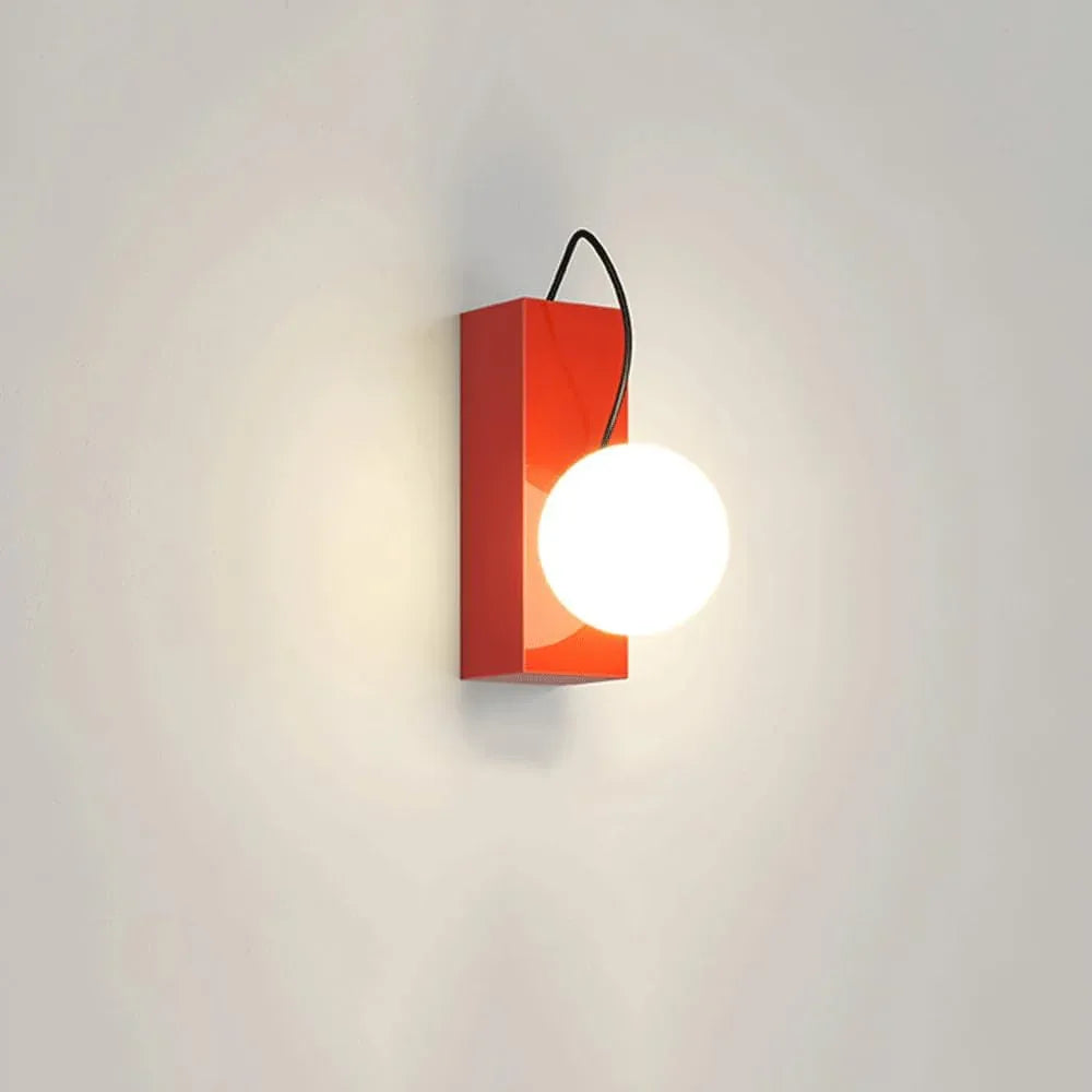 Audara-Scandinavia Cream Wind Ball Wall Lamp Bedroom Bedside Removable Wall Lights Postmodern Scandinavia Full Copper Sconces Living Room Bedroom Single Head Mounted Lighting Fixture
