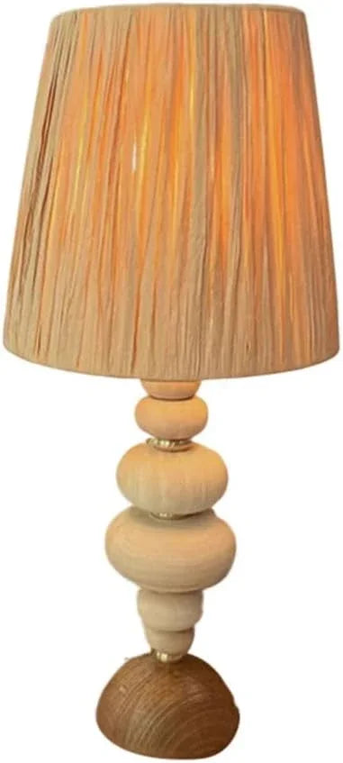 Audara-Wabi-sabi Style Vintage B&B Cafe Dining Room Desk Light Japanese Art Wood Desk Lamp Club Mall Table Lamp Model Home Backdrop Bedroom Living Room Lighting Fixture