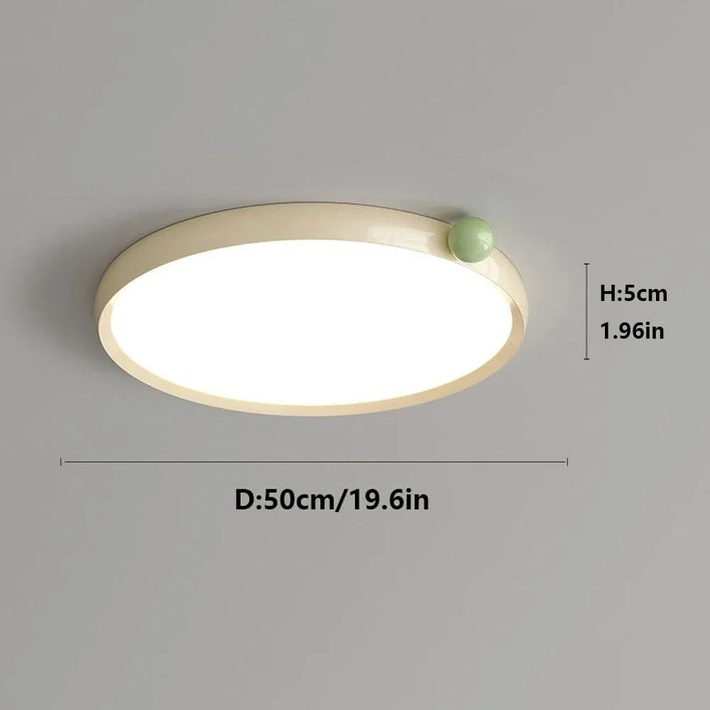 Audara-Cream Wind LED Ceiling Light Modern Simple Living Room Bedroom Ceiling Lampled Ultra-Thin Seamless Cozy Dining Room Study Room Ceiling Fixtures High Brightness Eye Protection Lighting Fixture