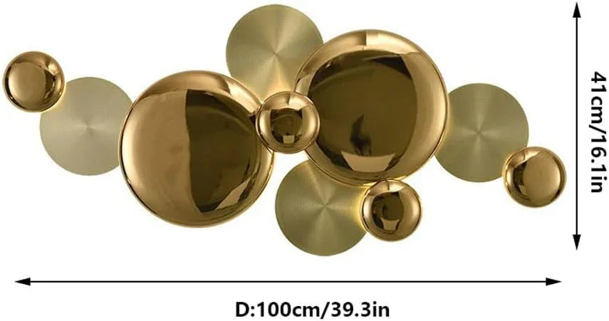 Audara-Nordic Light Luxury Large Aluminum Wall Lamp Modern Simple Villa Living Room Backdrop Wall Lights Luxury Hotel Bedroom Bedside Wall Sconces Suitable For High-end Restaurant Cafe Lighting Fixture