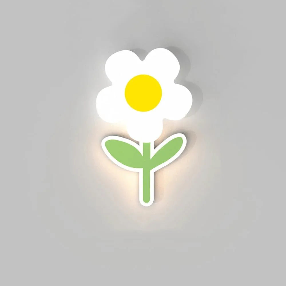 Audara-Children's Room Bedside Wall lamp Modern Simple Bedroom Wall Lights French Romantic Floral LED sconces Princess Room Eye Protection Creative Background Wall Mounted Lighting Fixture