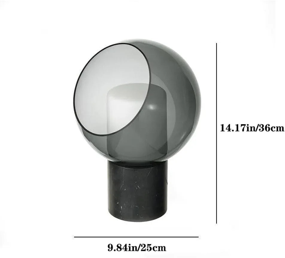 Audara-Simple Luxury Hotel Living Room Sofa Desk Light Postmodern Creative Marble Glass Desk Lamp Villa Restaurant Model House Backdrop Lighting Fixture Study Room Bedroom Table Lamp