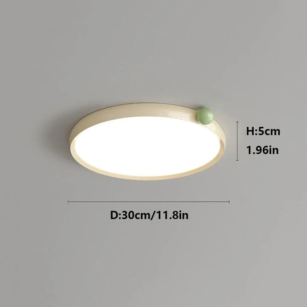 Audara-Cream Wind LED Ceiling Light Modern Simple Living Room Bedroom Ceiling Lampled Ultra-Thin Seamless Cozy Dining Room Study Room Ceiling Fixtures High Brightness Eye Protection Lighting Fixture