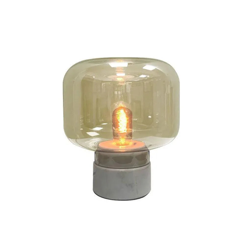 Audara-Creative Personalized Study Room Model Room Desk Light Modern Simple Glass Marble Desk Lamp Restaurant Hotel Front Desk Lounge Area Lighting Fixture Villa Living Room Counter Couch Side Table Lamp Black Yellow