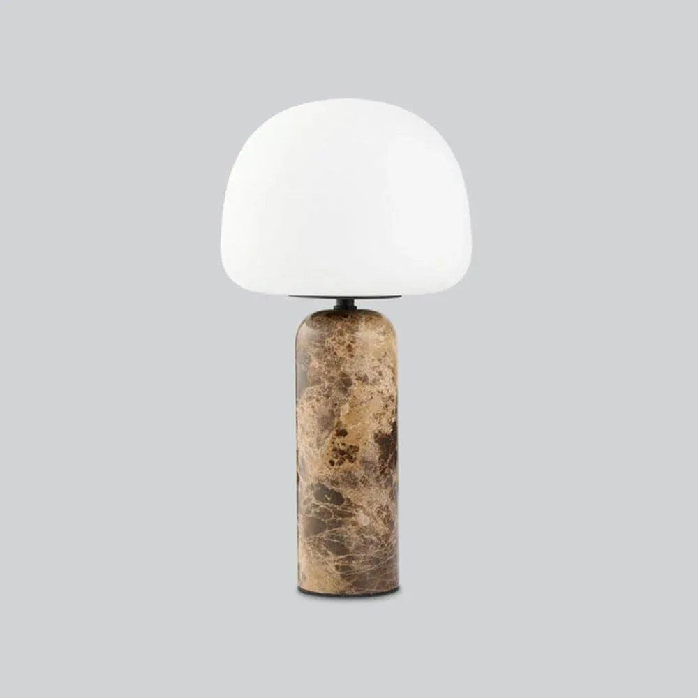Audara-Natural Marble Desk Light Warm White Shade Bedroom Bedside Desk Lamp H13” Dormitory Office Restaurant Decoration Table Lamp Hotel Room Bar Lighting Fixture
