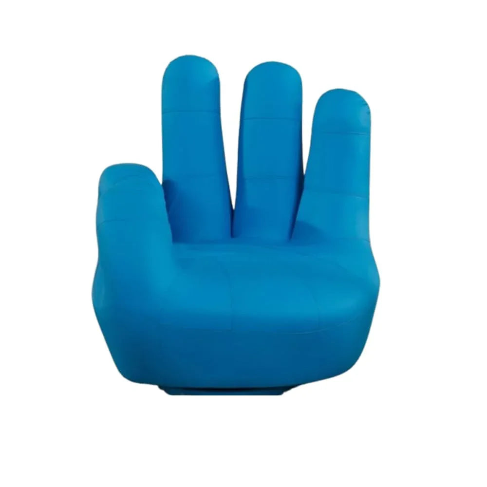 Audara-Sofa Finger ShapeSwivel Sofa Chair Simple and PracticalPU Easy to Cleanlounge Chair Multi-Color Availableaccent ChairLiving Room Bedroom Balconyreading ChairRestaurant HotelDecorative Chairs Blue