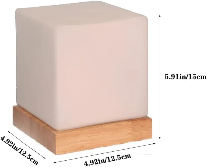 Audara-Romantic French Simple Desk Desk Light Solid Wood Base Glass Desk Lamp for Bedroom Bedside Table Lamp Countertop Showcase Villa Clubhouse Hotel Room Apartment Lighting Fixture (E27 Lamp Base)