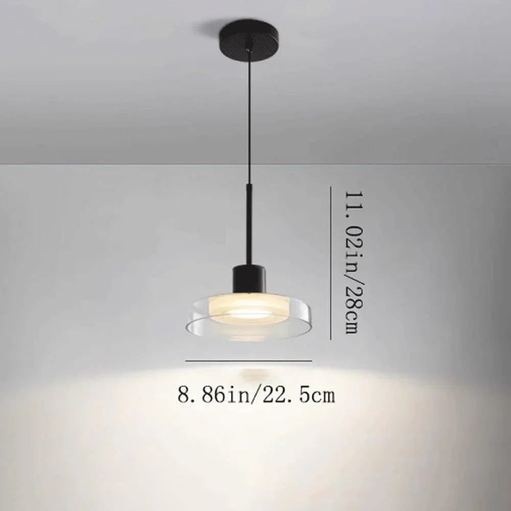 Audara-Minimalist 9-inch Glass Pendant Lights, Suitable for Various Scenarios Including Bedrooms, Bedside Tables, Hotel Entryways, Kitchen Islands, Etc. Modern Bohemian Style.