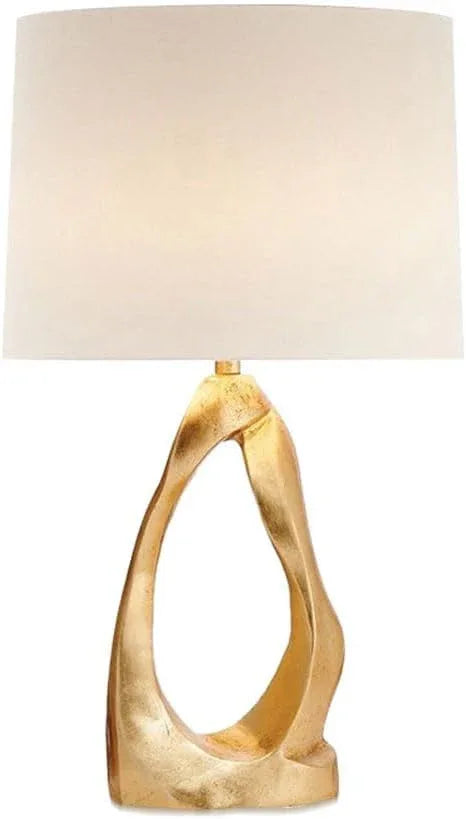 Audara-American Simple Bedroom Study Desk Light Art Creative Fabric Resin Desk Lamp Club Coffee Shop Office Decorative Table Lamp Hotel Villa Mall Farmhouse B&B Living Room Lighting Fixture
