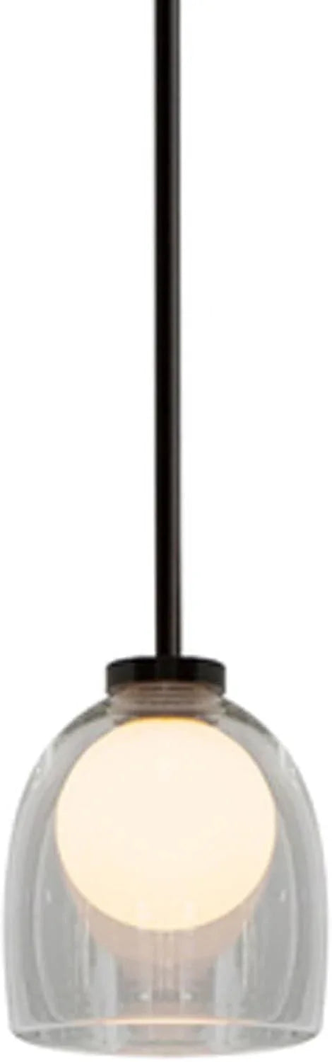 Audara-7-inch Glass Pendant Lights in A Smoky Gray Gradient, Featuring A Modern Minimalist European Style. Suitable for Bedrooms, Hotels, Cafes, Restaurants, Entryways, and Other Spaces
