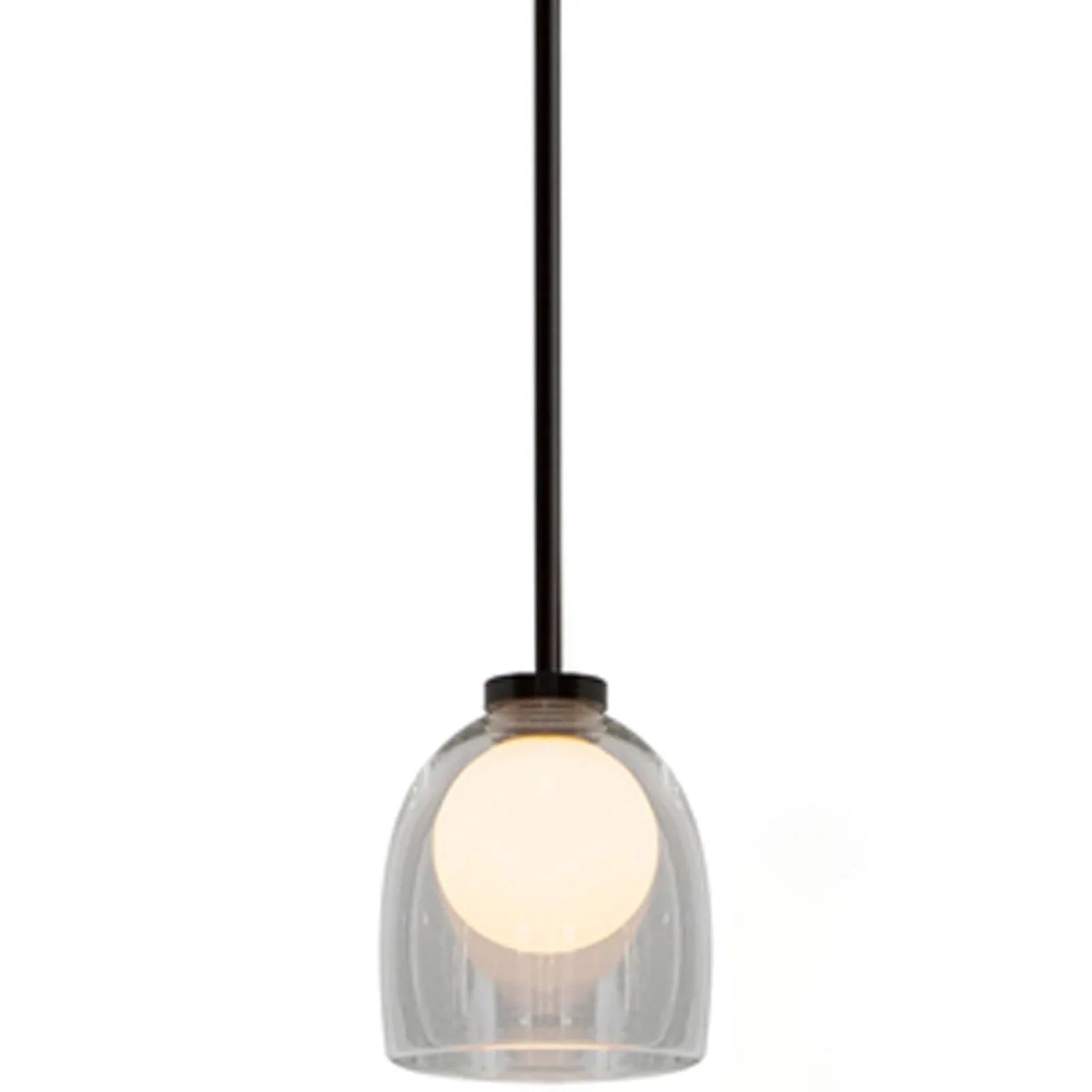 Audara-7-inch Glass Pendant Lights in A Smoky Gray Gradient, Featuring A Modern Minimalist European Style. Suitable for Bedrooms, Hotels, Cafes, Restaurants, Entryways, and Other Spaces B
