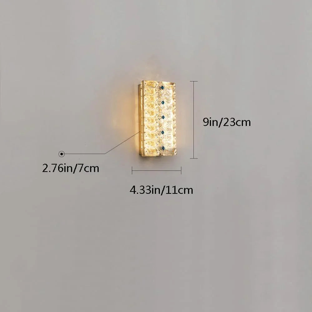 Audara-Modern Minimalist Wall Lamp Bedroom Bedside Ambience Sense Wall Lights Italian Light Luxury Crystal Sconces Scandinavian Background Wall Living Room Decorative Mounted Lighting Fixture