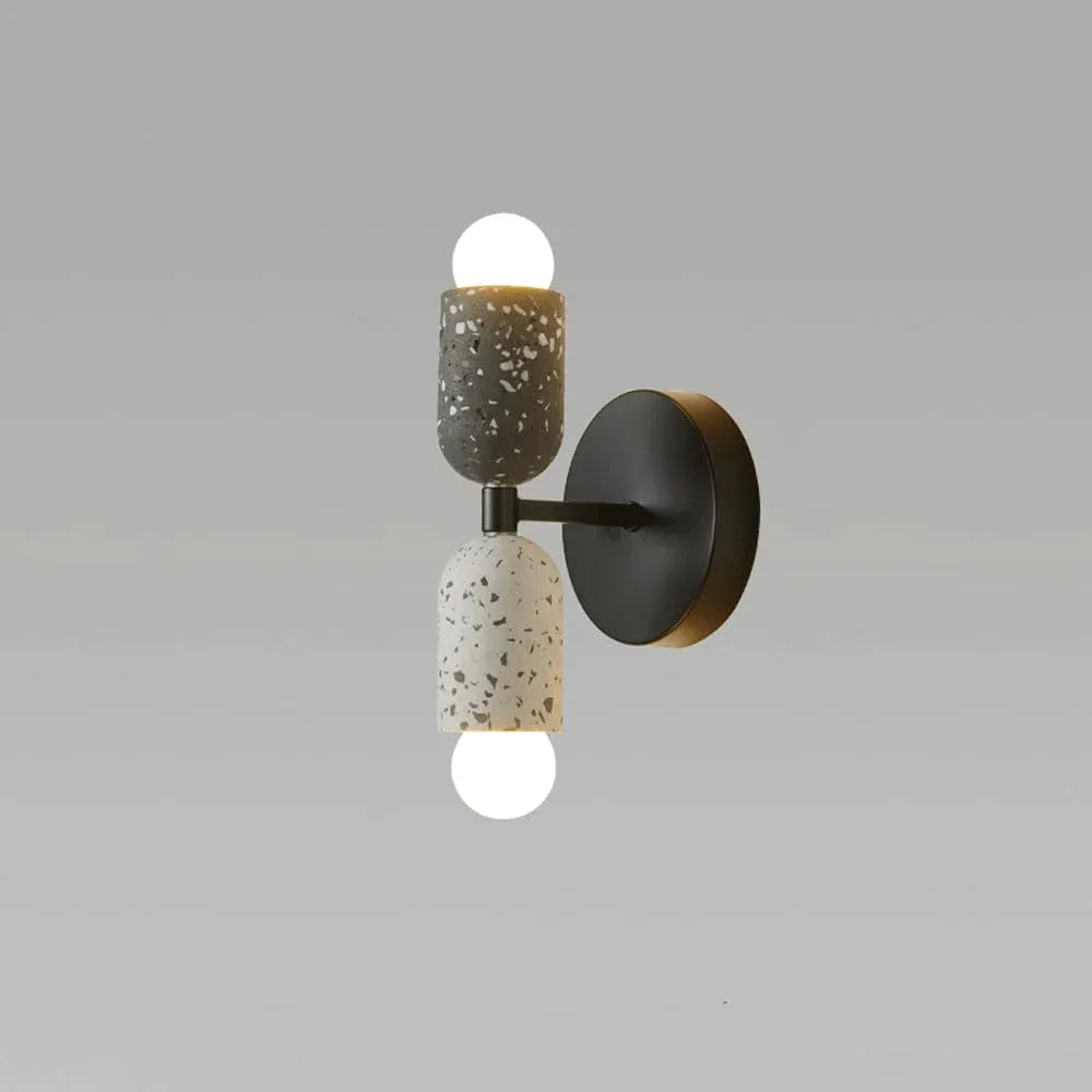 Audara-Japanese Style Wabi-sabi Style Bedroom Wall Lamp Ideas Designer Bedside Wall Lights Vintage Double Head Cement Sconces Living Room Aisle Coffee Shop Mounted Lighting Fixture S