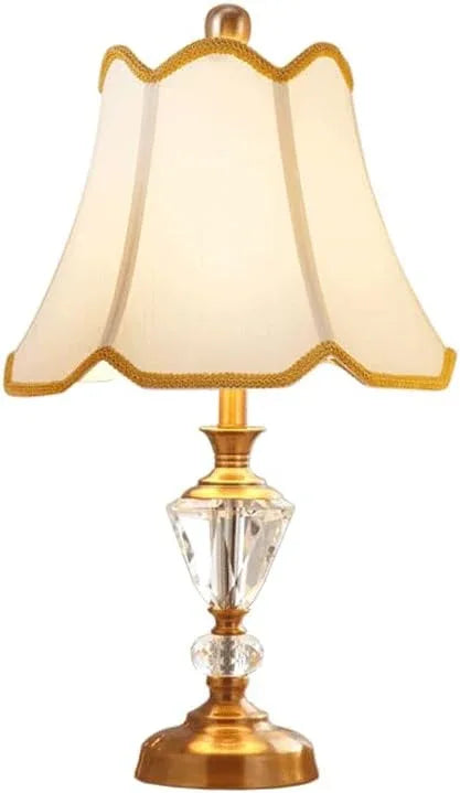 Audara-Luxury European Style Bedroom Bedside Desk Light Simple Creative Crystal Fabric Desk Lamp Living Room Study Room Office Table Lamp Restaurant Club Hotel Front Desk Lighting Fixture