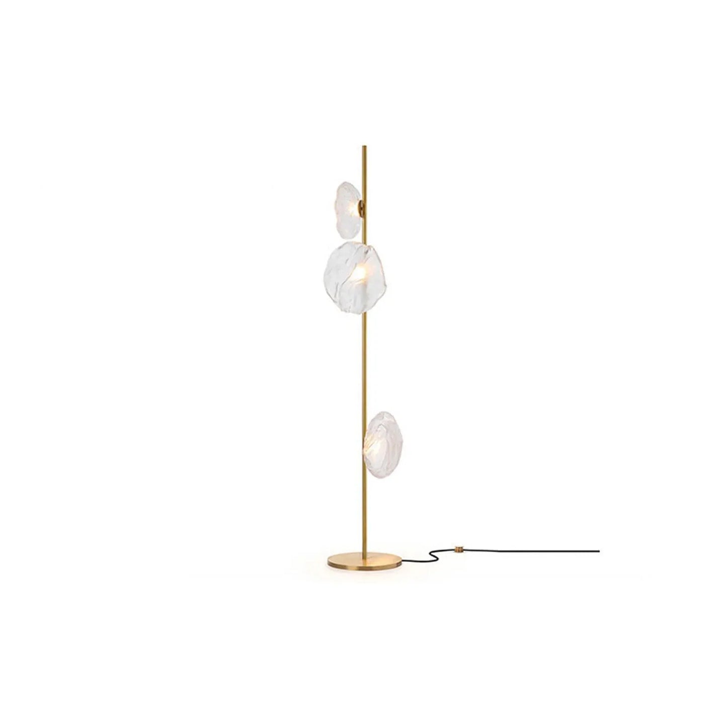 Audara-Italian Light Luxury Corridor Living Room Floor Lamp 3/6 Light Source Simple Bedroom Bedside Standing Lamp Office Backdrop Torchiere Showroom Villa Decoration Lighting Fixture Gold+White 3 Light Sources