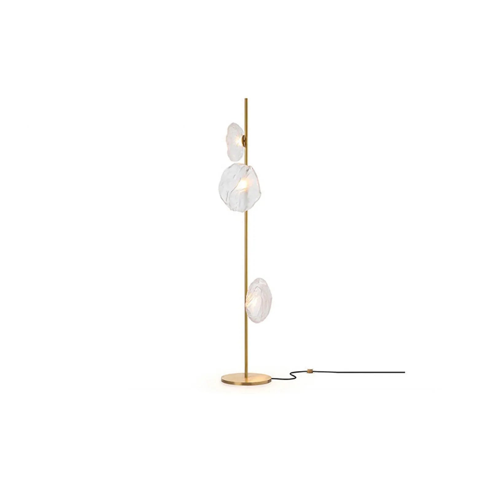 Audara-Italian Light Luxury Corridor Living Room Floor Lamp 3/6 Light Source Simple Bedroom Bedside Standing Lamp Office Backdrop Torchiere Showroom Villa Decoration Lighting Fixture Gold+White 3 Light Sources
