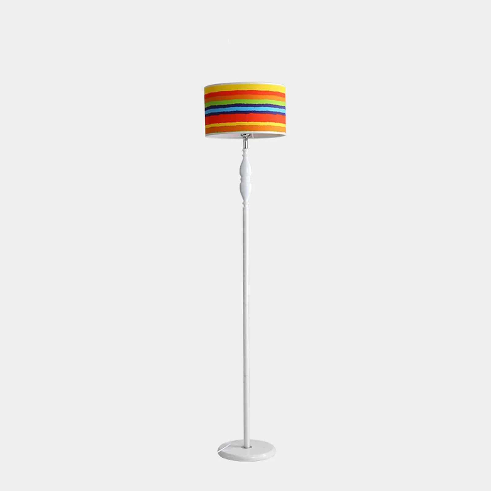 Audara-Personalized Creative Study Office Linen Floor Lamp Single Light Source E26 Bedroom Living Room Sofa Beside Standing Lamp H60in Backdrop Office Torchiere Villa Mall Lighting Fixture white + colorful shade models