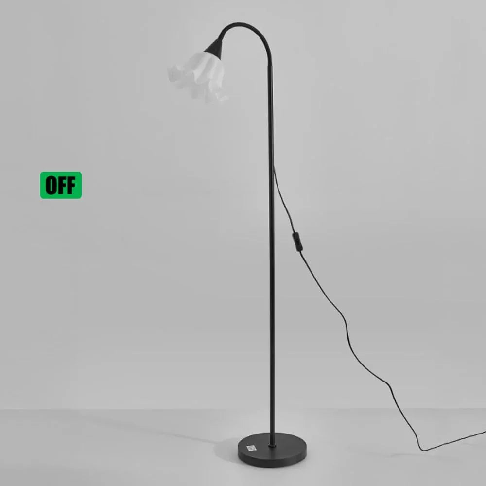 Audara-French Romantic Floral Shaped Bedroom Study Floor Lamp Warm E26 Single Light Source Tri-Colour Dimmable Standing Lamp H57’ Living Room Office Torchiere Farmhouse Rustic B&B Lighting Fixture