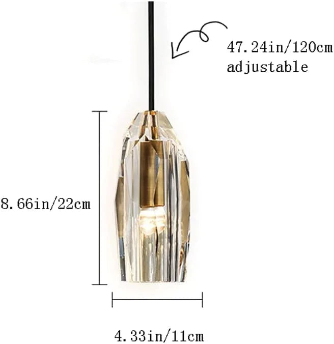 Audara-This 4-inch Small Crystal Pendant Light Features A Modern, Minimalist European Style And Is Suitable For Installation In Various Spaces Such As Bedrooms, Hotels, Restaurant Entryways, Cafes, An
