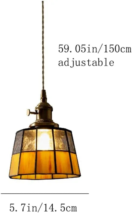 Audara-6-inch Industrial-Style Glass Pendant Lights, Suitable for Decorative Pendant Lights in Tea Restaurants, Hallways, Balconies, Living Rooms, Hotel Entrances, and Cafes.