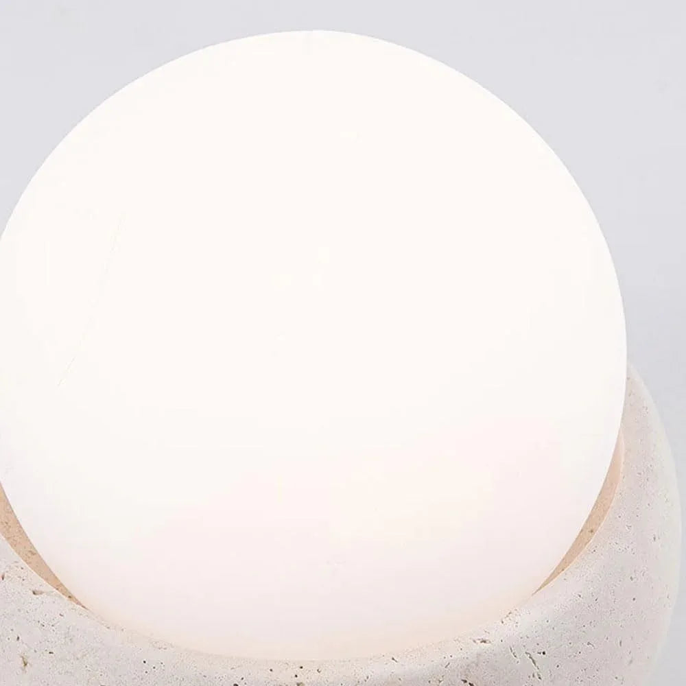 Audara-Wabi Sabi Style Sleep Bedroom Desk Light Rechargeable Remote Control Travertine Desk Lamp Study Office Dormitory Table Lamp Coffee Shop Restaurant Decorative Night Light Lighting Fixture
