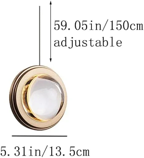 Audara-5-inch Crystal Pendant Light, Bohemian Style, Creative Decorative Lamp, Suitable for Various Spaces Such As Bedrooms, Hotels, Studies, Living Rooms, Kitchen Islands, and Entryways.