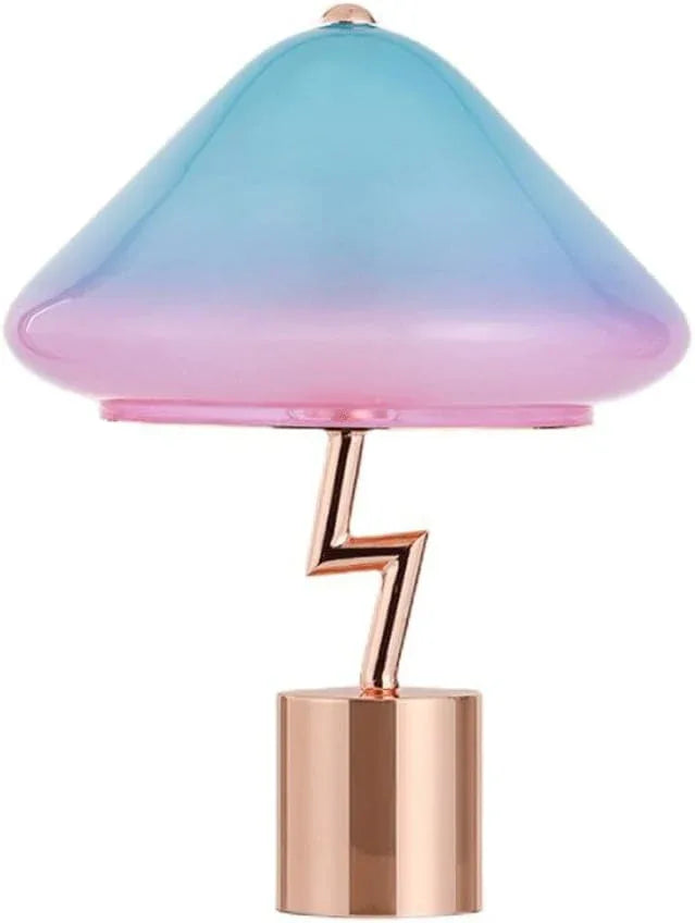 Audara-Creative Warm Mushroom Glass Desk Light French Romantic Bedroom Boys Girls Room Desk Lamp Apartment Study Room Dormitory Table Lamp Office Restaurant Bar Decoration Lighting Fixture