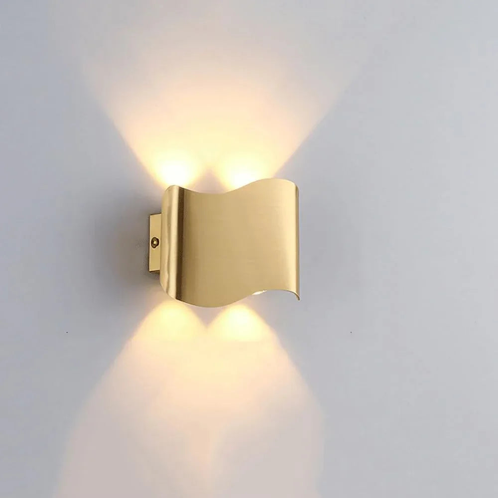 Audara-Creative Wave Art Wall Lamp Hotel Corridor Stairs Wall Lights Scandinavian Bedroom Bedside Sconces B&B Study Room Backdrop Mounted Lighting Fixture