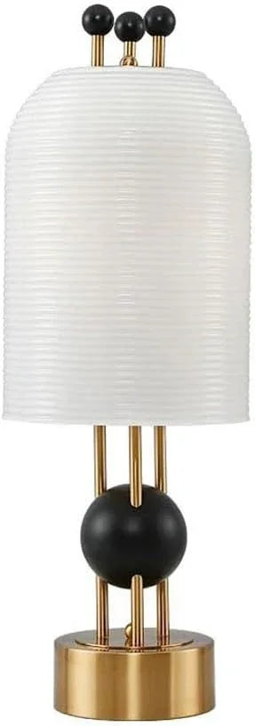 Audara-Scandinavian Postmodern Study Office Desk Light Creative Designer Living Room Hotel Front Desk Desk Lamp White Stripe Glass Lighting Fixture Up Front Cafe Farmhouse Villa Table Lamp