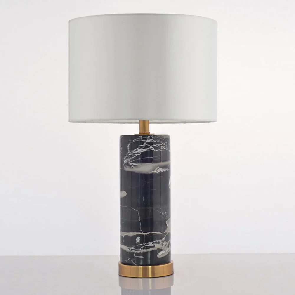 Audara-Scandinavian Luxury Living Room Bedroom Bedside Desk Light Simple High-end Fabric Marble Desk Lamp Study Office Hotel Front Desk Table Lamp Coffee Shop Restaurant Club Decoration Lighting Fixture