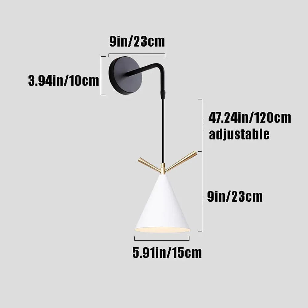 Audara-Bedroom Bedside Single Head Wall Lamp Creative Indoor Decorative Wall Lights Scandinavian Simple Personalized Sconces American Industrial Style Metal Mounted Lighting Fixture