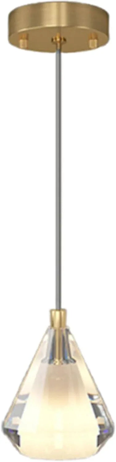 Audara-This 4-inch Modern Minimalist Crystal Pendant Light, A Semi-circular Mini Glass Chandelier, Is Suitable For Various Spaces Including Bedrooms, Kitchen Islands, Dining Rooms, Hotels, Bars, And C