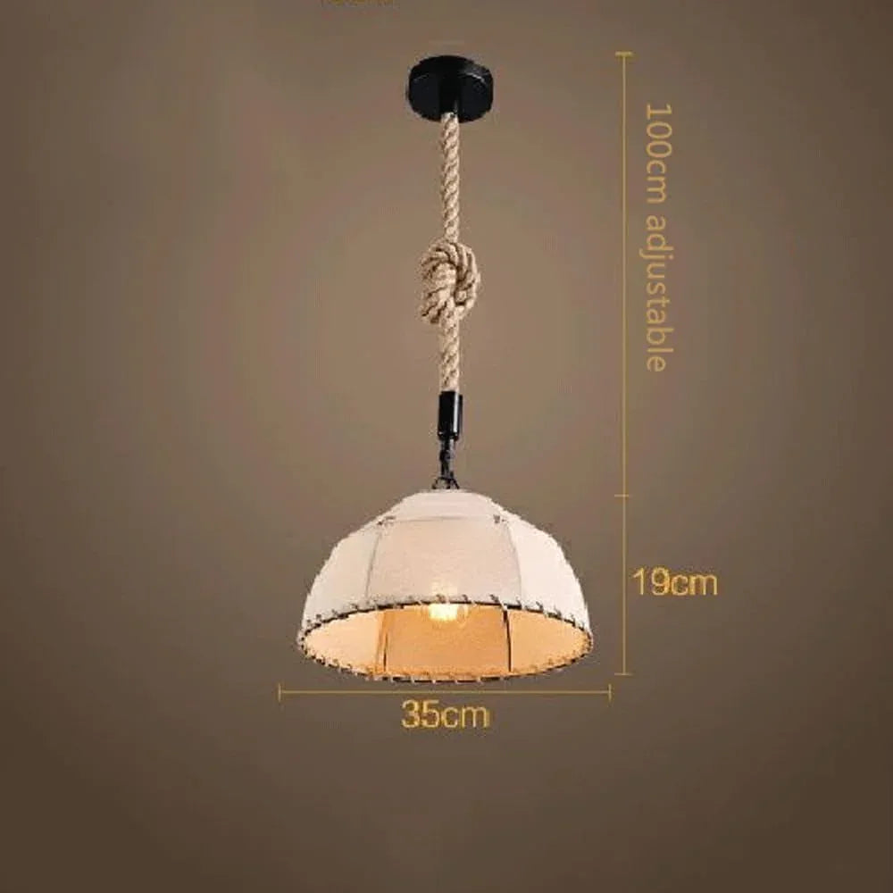 Audara-Nordic Style French Romantic Chandeliers/Industrial Style Pendant Light/Handmade Classic Hemp Rope Lighting Fixture/Country Living Room Kitchen Study Attic Corridor Balcony Dining Room Hanging