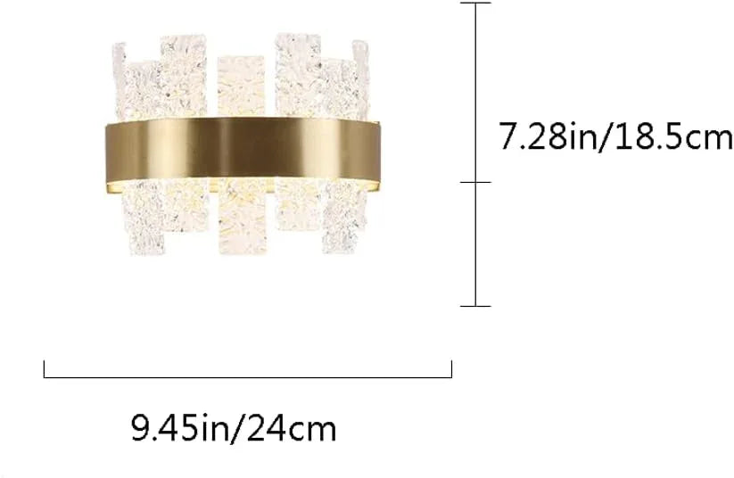 Audara-Backdrop Creative European Style Wall Lamp Modern Simple Gold Glass Wall Lights American Industrial Style LED Sconces Bedroom Living Room Decoration Mounted Lighting Fixture
