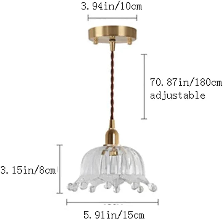 Audara-Crystal Pendant Light, 6-inch, Modern and Luxurious Style, Suitable for Lighting in Various Places Such As Bedrooms, Hotels, Restaurants, and Kitchen Islands.