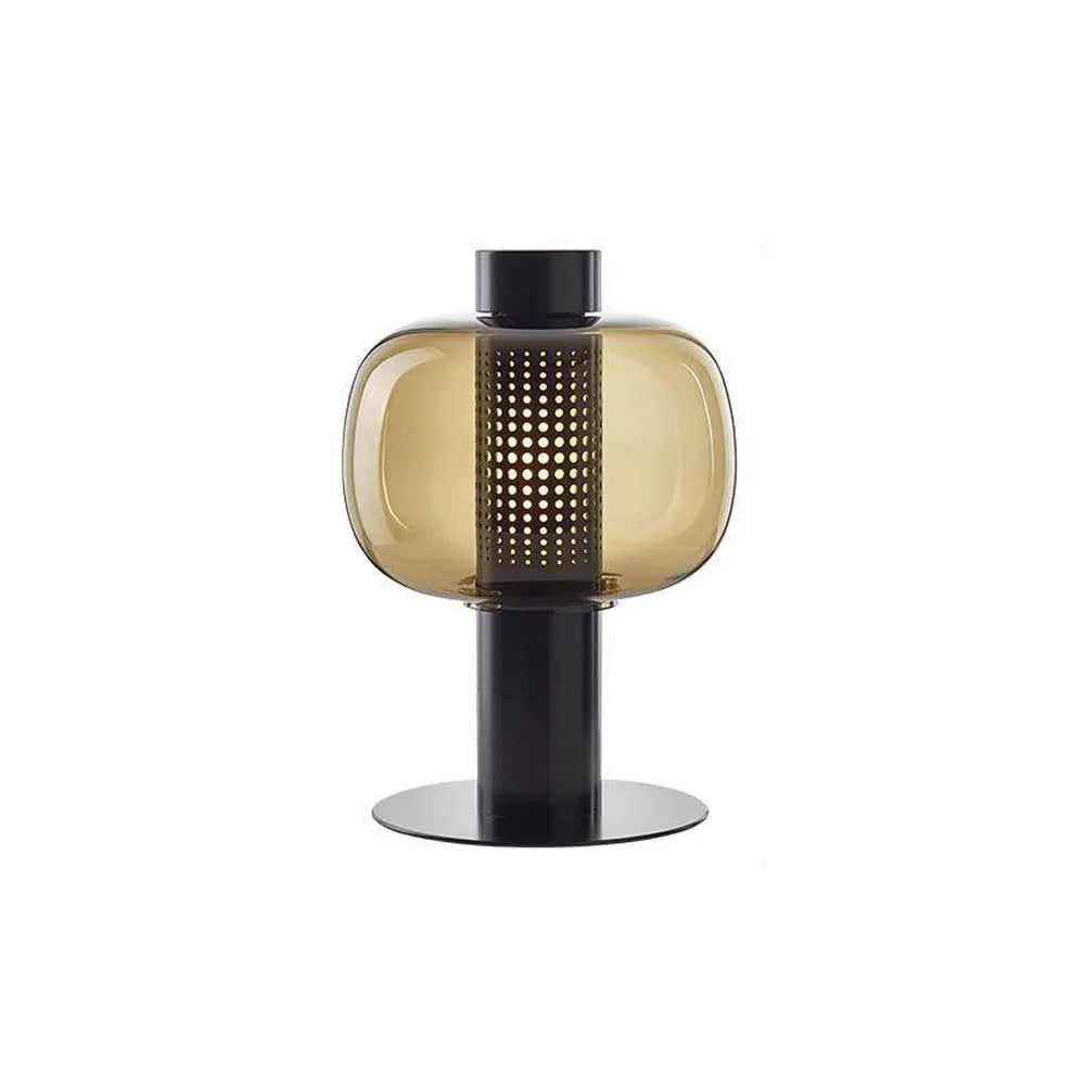 Audara-Simple Modern Living Room Bedside Desk Light Light Luxury Creative Sample Room Showcase Counter Desk Lamp Scandinavian Hardware Glass Lighting Fixture Farmhouse Coffee Shop Club Backdrop Table Lamp Black and Yellow